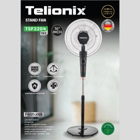 telionix standing fan 16 inch tsf2204