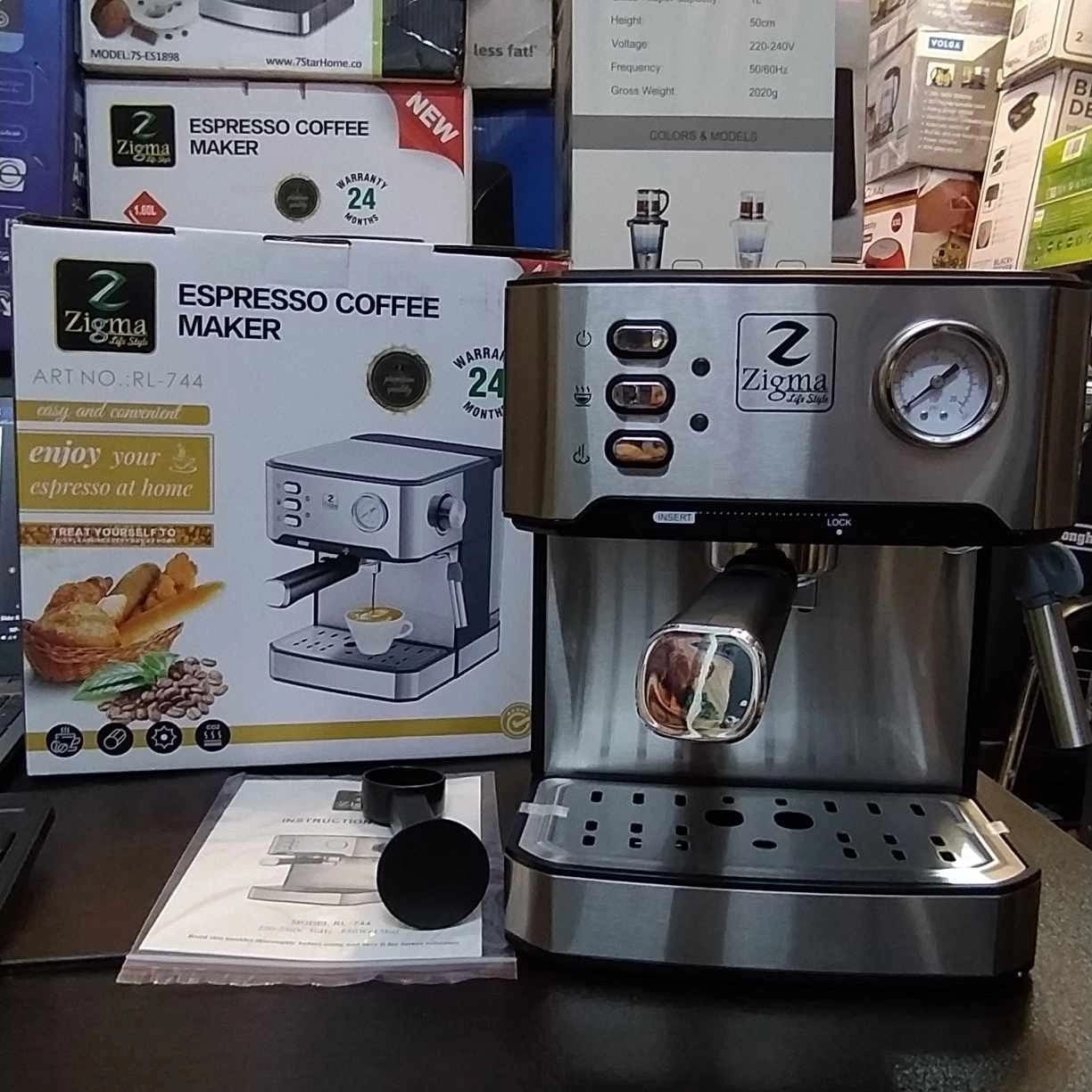 zigma espresso coffee maker rl 744 (3)